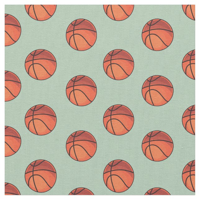 Basketballs auf der Seite Grün Stoff (Nahaufnahme)