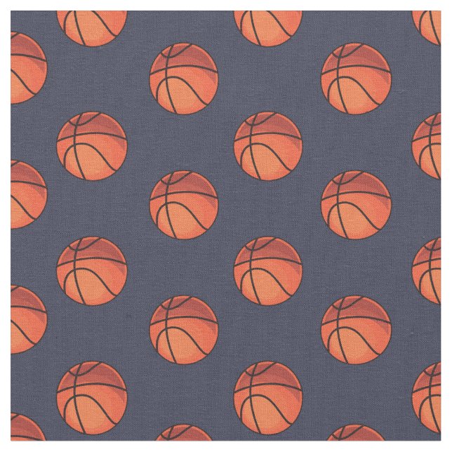 Basketballs auf Navy Blue Stoff (Nahaufnahme)
