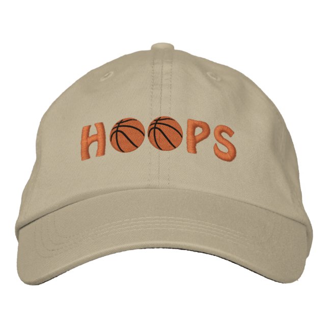 Basketballs Hoops bestickte Hülle Baseballkappe (Vorderseite)