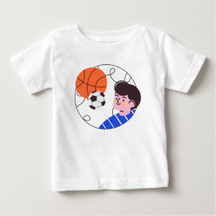 Basketballs Kinderspielball Fußballball Baby T-shirt