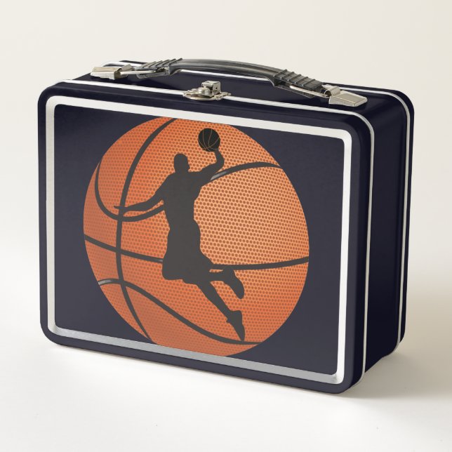 Basketballschläger Metall Brotdose (Vorderseite)