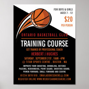 Basketballschuh, Basketballtrainingskurs Poster