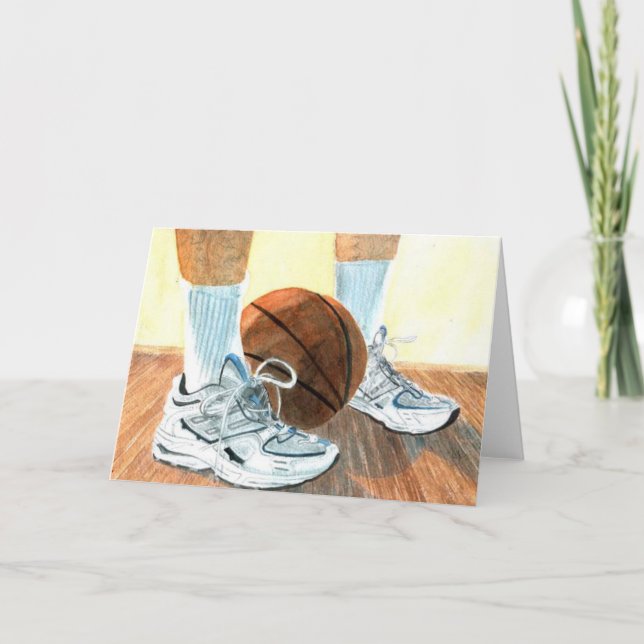 Basketballschuhe Grußkarten Karte (Vorderseite)