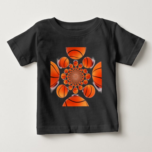 Basketballspiel: Court Vision Kaleida Baby T-shirt (Vorderseite)