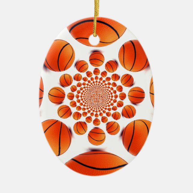 Basketballspiel: Court Vision Kaleida Keramikornament (Vorne)