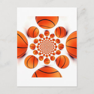 Basketballspiel: Court Vision Kaleida Postkarte