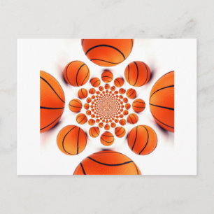 Basketballspiel: Court Vision Kaleida Postkarte