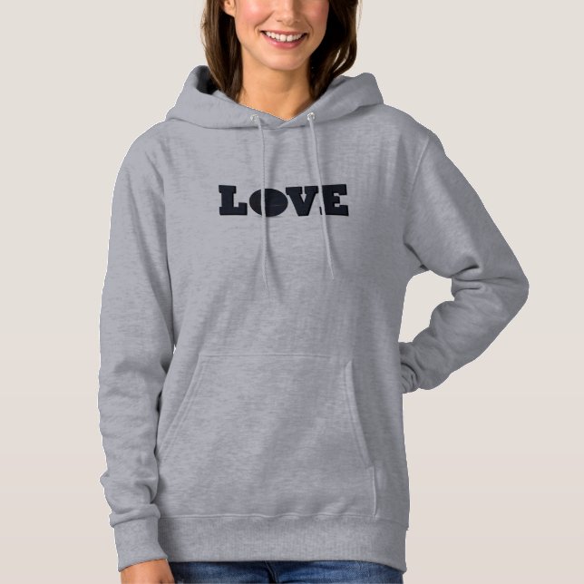 Basketballspiel mit blauer Liebe Hoodie (Vorderseite)