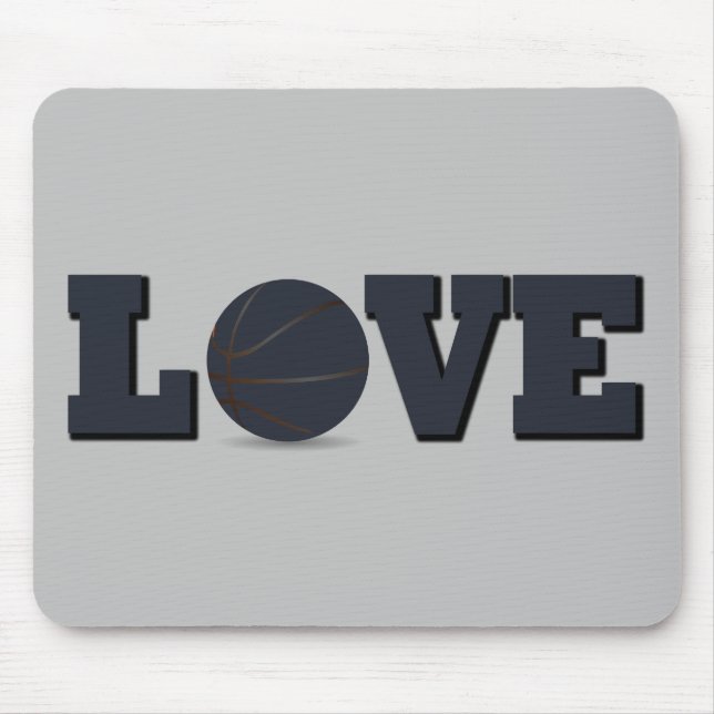 Basketballspiel mit blauer Liebe Mousepad (Vorne)