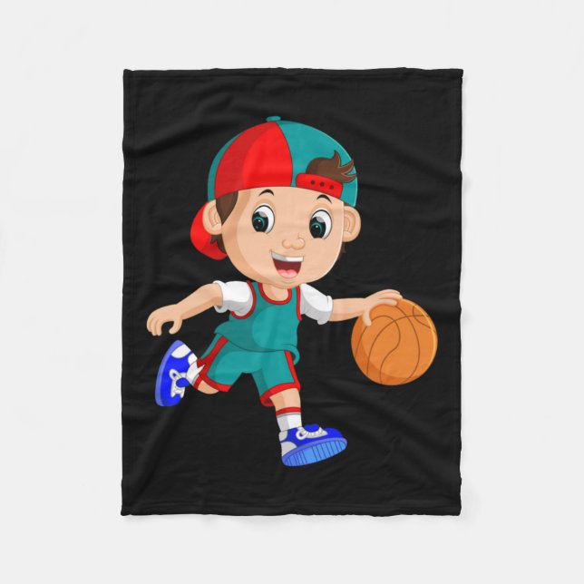 Basketballspieler (2) fleecedecke (Vorderseite)