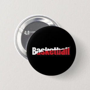 Basketballspieler Abstract Swish - Wortkunst Button