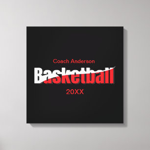 Basketballspieler Abstract Swish - Wortkunst Leinwanddruck