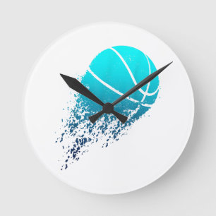 Basketballspieler Bball Fan Baller Sport Runde Wanduhr