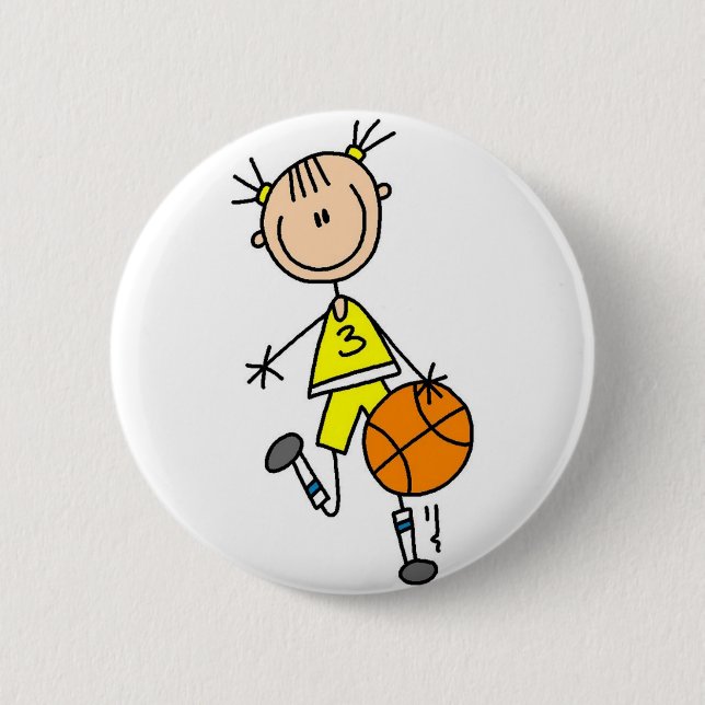 Basketballspieler-Button Button (Vorderseite)
