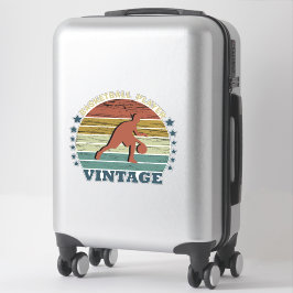 Basketballspieler, der im Retrostil den Sonnenunte Aufkleber