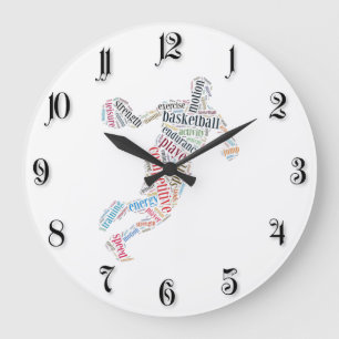 Basketballspieler Große Wanduhr