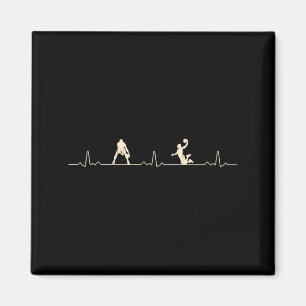 Basketballspieler-Herzschlag-Design Magnet