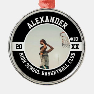 Basketballspieler High School Team Senior Night Ornament Aus Metall
