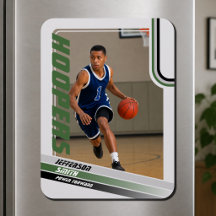 Basketballspieler individuell Grau Grün Foto Magne