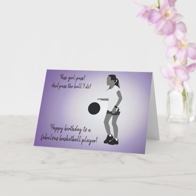 Basketballspieler Karte (Orchidee)