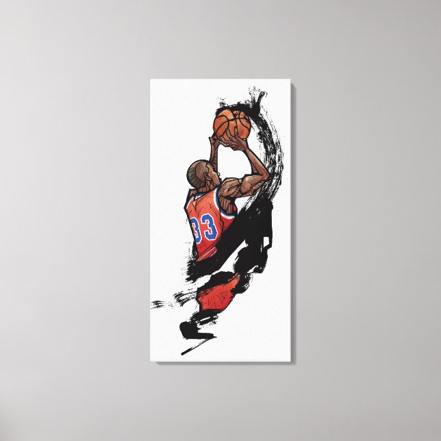 Basketballspieler Leinwanddruck (Vorderseite)