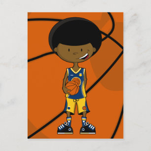 Basketballspieler mit Afro Postkarte