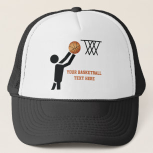 Basketballspieler nach Ball Truckerkappe