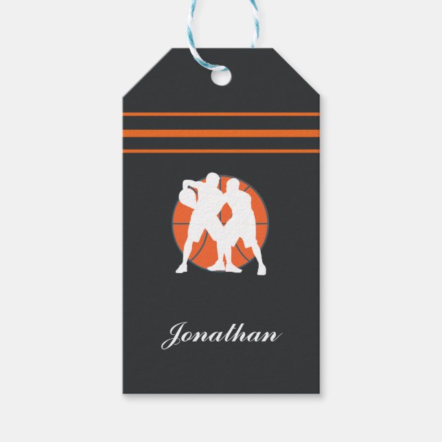 Basketballspieler Name Erstmaliger Personalisierte Geschenkanhänger (Vorderseite)
