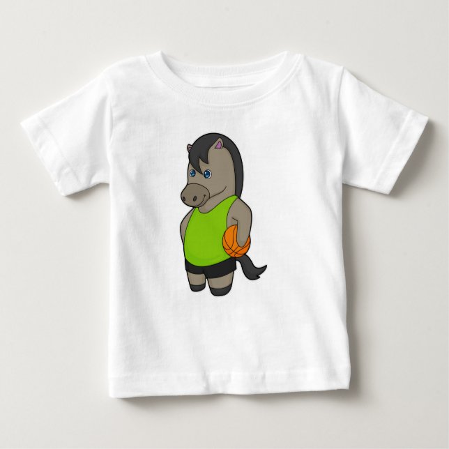 Basketballspieler Reiter Basketball Baby T-shirt (Vorderseite)
