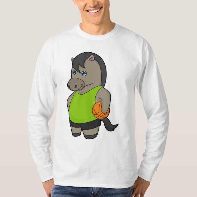 Basketballspieler Reiter Basketball T-Shirt (Vorderseite)