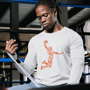 Basketballspieler schmettert den Ball Symbolik T-Shirt