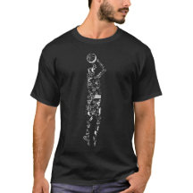 Basketballspieler-Silhouette als Basketball-Gesche