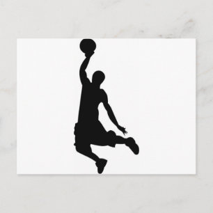 Basketballspieler-Silhouette Postkarte