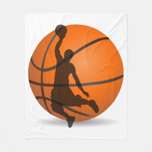 Basketballspieler-Silhouettesport Fleecedecke