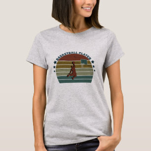 Basketballspieler Slam Dunk Vintage Retro Sonnenun T-Shirt