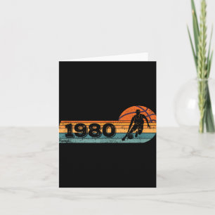Basketballspieler-Spiel Vintage Geboren 1980 Gebur Karte