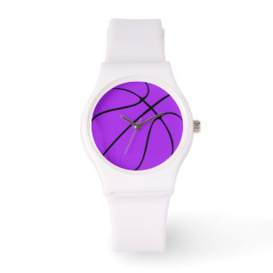 Basketballspieler / Trainer Lila Mannschaftsfarbsp Armbanduhr