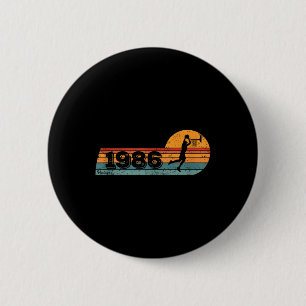 Basketballspieler Vintag Geboren 1986 Geburtstagsb Button