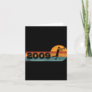 Basketballspieler Vintag Geboren 2009 Geburtstagss Karte