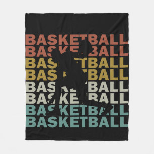 Basketballspieler Vintag Retrostil Fleecedecke