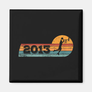 Basketballspieler Vintage Geboren 2013 Geburtstag Magnet