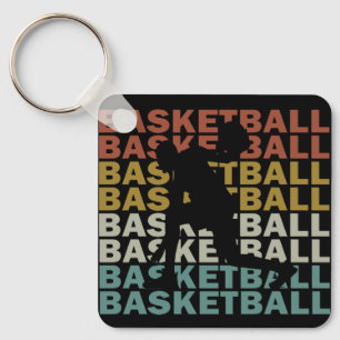 Basketballspieler vintage schlüsselanhänger