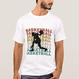 Basketballspieler Vintager Retrostil T-Shirt