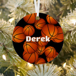 Basketballspielername Jahr Ornament Aus Metall