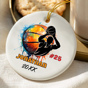 Basketballspielerteam individuell gestalten keramik ornament