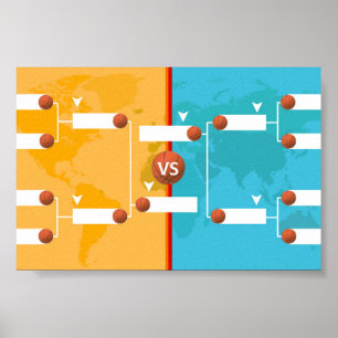 Basketballspielplan Poster