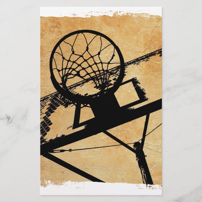 Basketballsport Pop Art Briefpapier (Vorderseite)