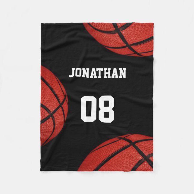 Basketballsportteam Personalisierte Decke (Vorderseite)