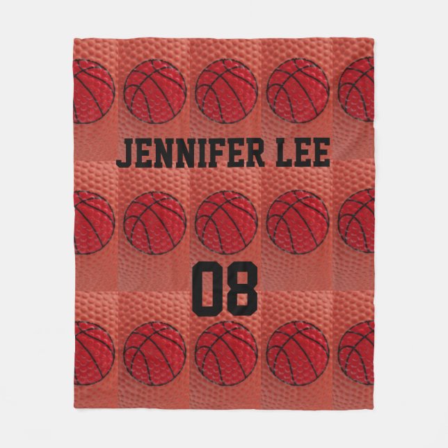 Basketballsportteam Personalisierte Decke (Vorderseite)