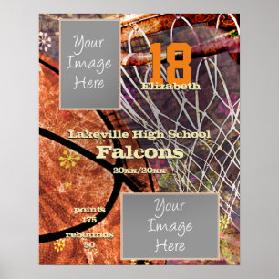 Basketballteam-Fotos für Mädchen Poster